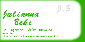 julianna beki business card